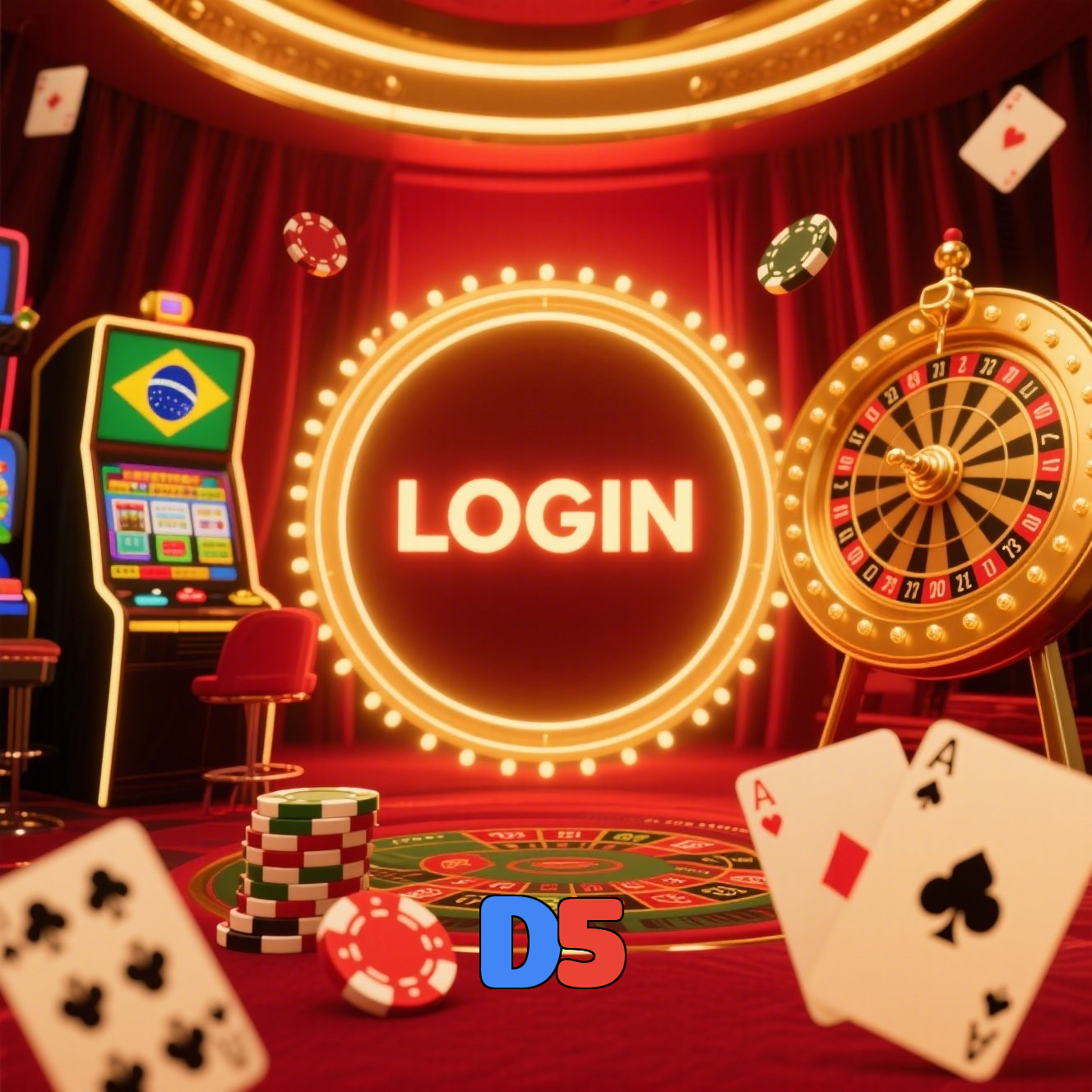D5：Jogue poker, aposte no futebol e vença com grandes prêmios!
