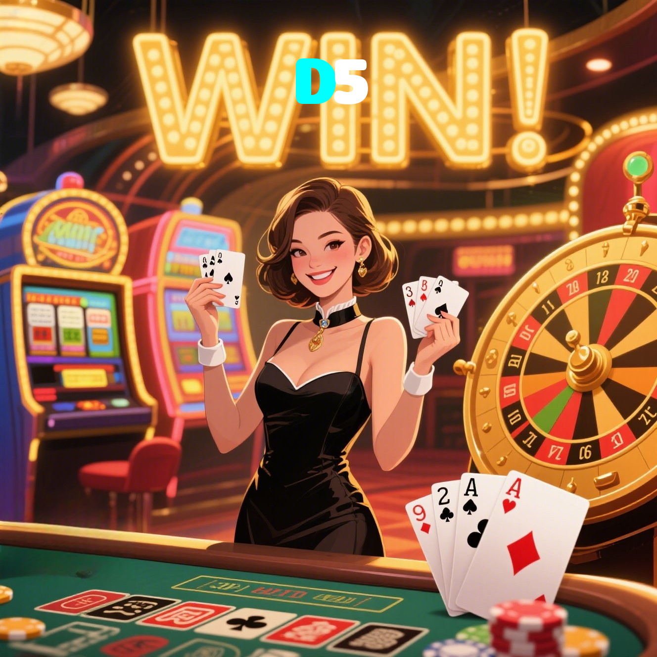 D5：Jogue nas mesas de poker e se torne um campeão das cartas!