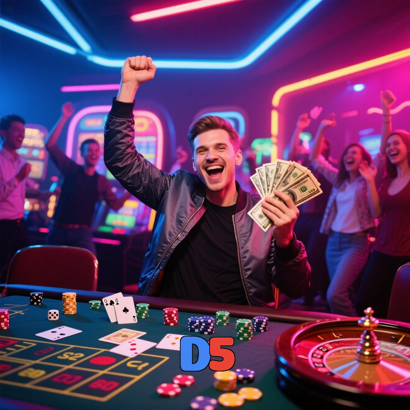 D5:Gire as slots e vença com grandes prêmios!