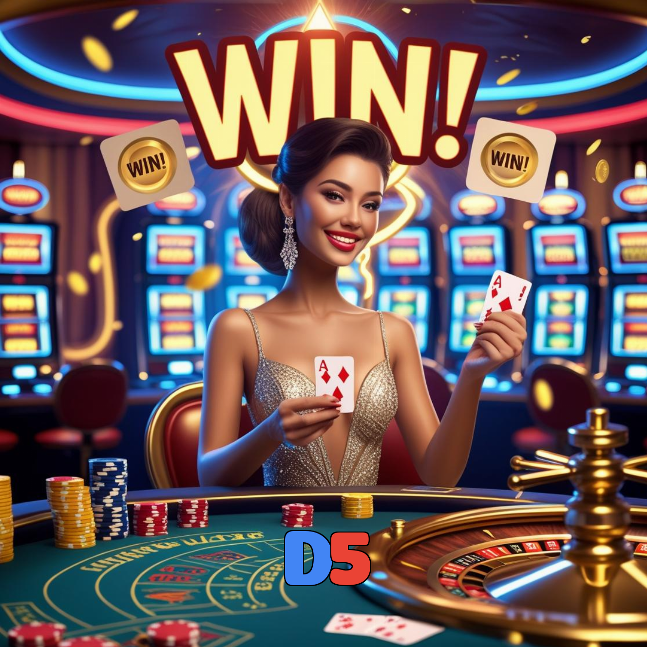 D5：Jogue nas slots e mude sua sorte com grandes vitórias!