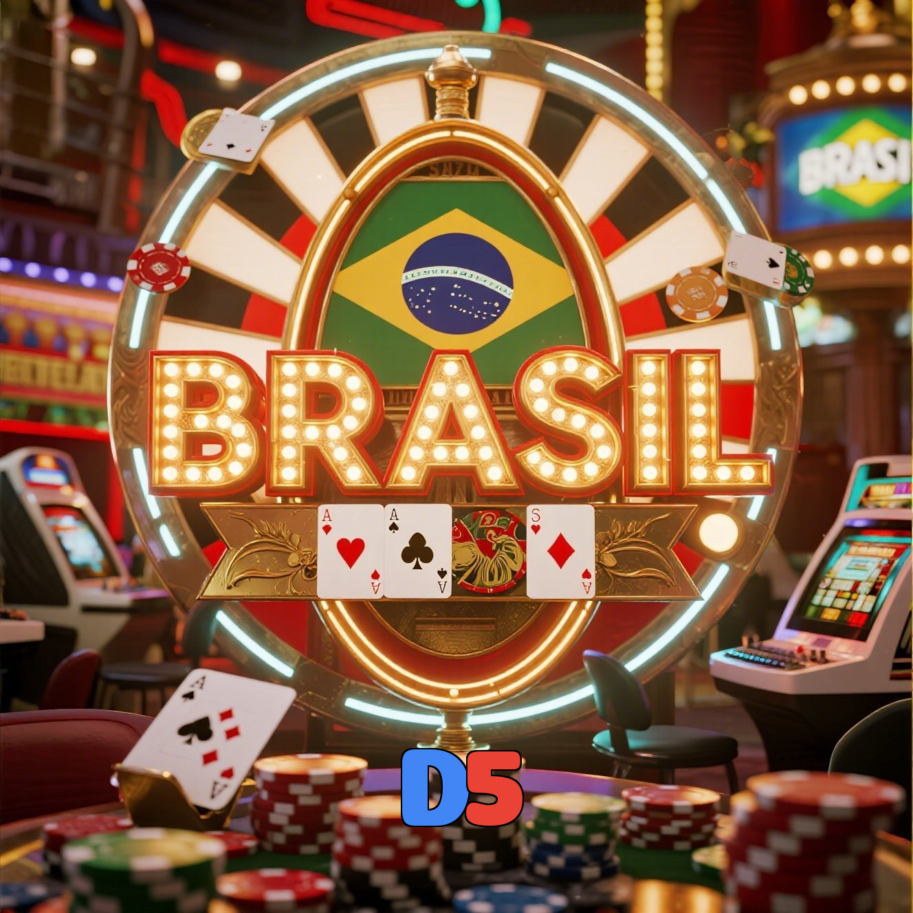 D5：Jogue os melhores jogos de cassino como blackjack e roleta, e aposte no futebol!