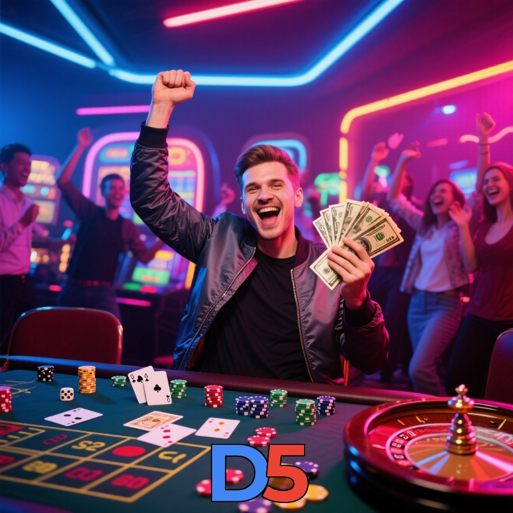D5:Aposte no futebol e ganhe em roleta e blackjack no nosso cassino!